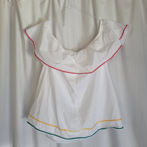 Lane Bryant Off the Shoulder Ruffle Blouse Top Size 22/24 - Picture 2 of 12